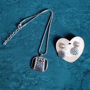 2pc Brighton Shadow Play Set Necklace Earrings